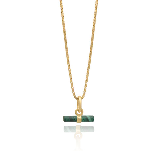 Rachel Jackson Mini Malachite T-Bar Necklace Rachel Jackson Mini Malachite T-Bar Necklace