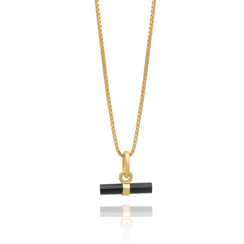 Rachel Jackson Mini Onyx T-Bar Necklace Rachel Jackson Mini Onyx T-Bar Necklace