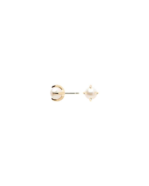 PDPAOLA SOLITARY MINI PEARL EARRINGS