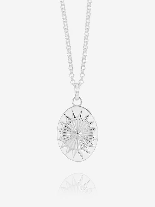 Rachel Jackson Deco North Star Silver Necklace