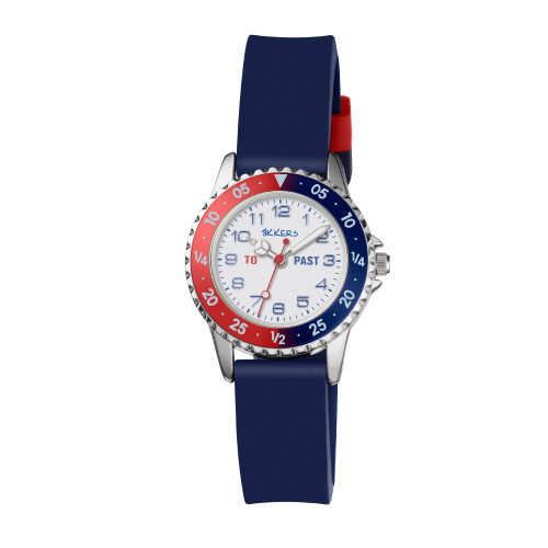 Tikkers Time Teacher Blue & Red, Blue Silicone Tikkers Time Teacher Blue & Red, Blue Silicone
