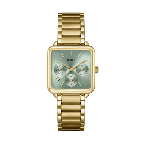 CLUSE La Tetragone Multifunction Sage Green/Gold Link CLUSE La Tetragone Multifunction Sage Green/Gold Link