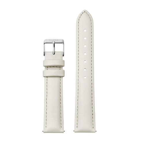 CLUSE Strap 18mm Silver / Off White Leather Strap