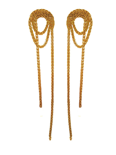 Sonne Caroline Gold Chain Earrings