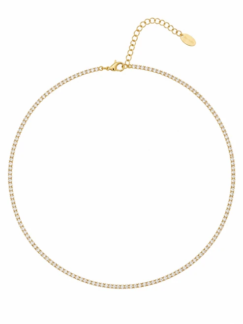 Sonne Tennis Necklace Gold