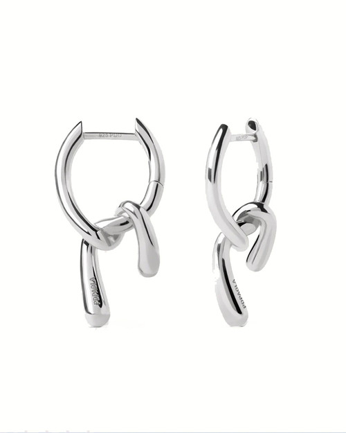 PDPAOLA Mini Twist Hoops Silver