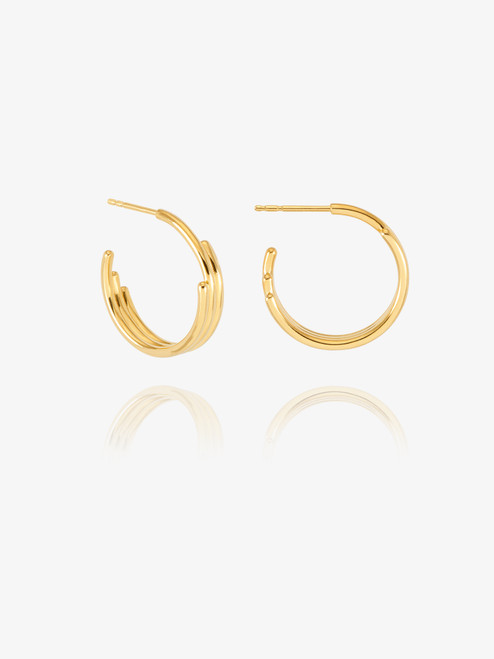 Rachel Jackson Medium Evolve Hoop Earrings Gold