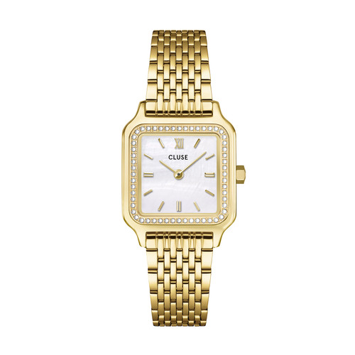 CLUSE Gracieuse Petite Watch Steel, Glass Pearls, White MOP, Gold Colour