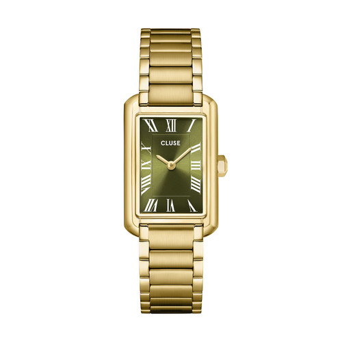 CLUSE Belisenna Watch Steel, Olive, Gold Colour