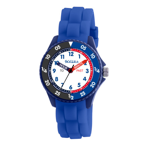 Tikkers Time Teacher Blue Silicone Watch