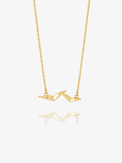 Rachel Jackson Dreamcatcher Bird Necklace Gold