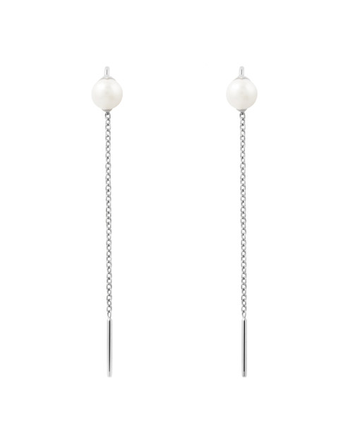 PDPAOLA Pearl Lyra Silver Earrings