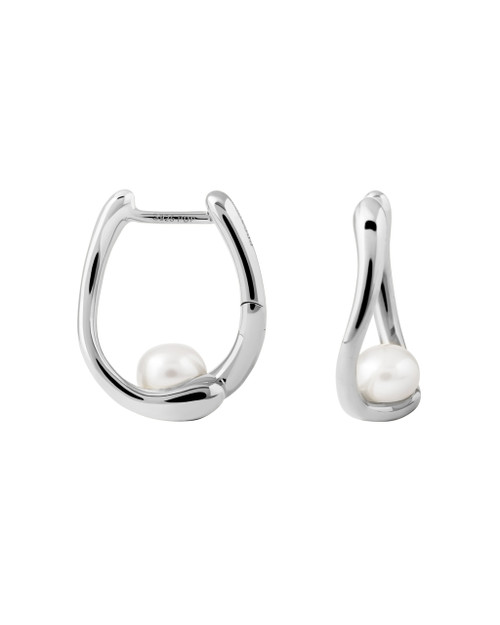 PDPAOLA La Perla Aura Silver Hoops