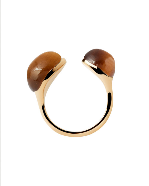 PDPAOLA Tiger Eye Gravity Ring