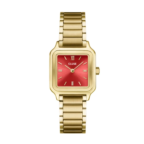CLUSE Gracieuse Petite Watermelon Pink /Gold Link Watch 