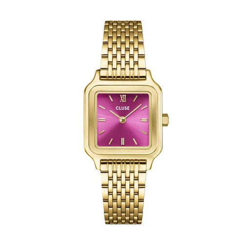 CLUSE Gracieuse Petite Fuchsia/Gold Link Watch 
