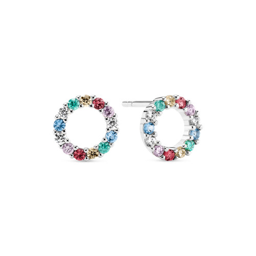 Sif Jakobs Biella Uno Piccolo Earrings Silver Multicolour