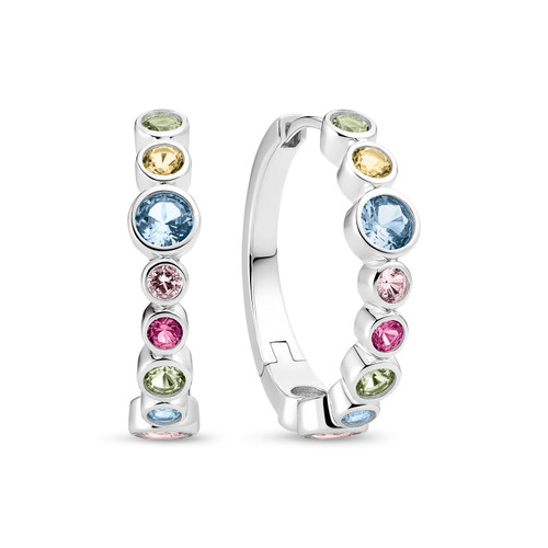 Sif Jakobs Sardinien Creolo Earrings Silver Multicolour