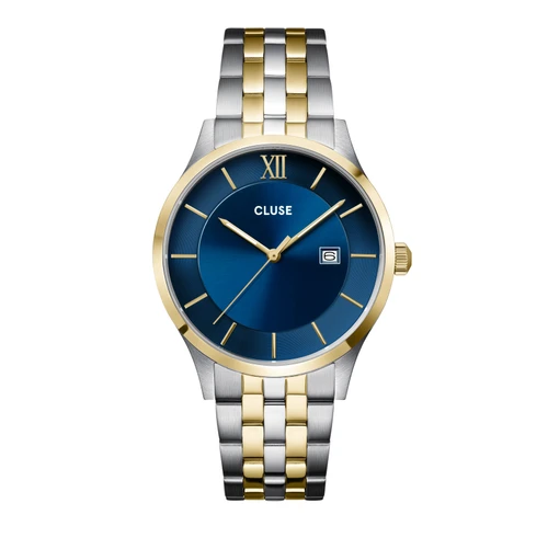 CLUSE Aravis Blue/Bicolour Steel Link
