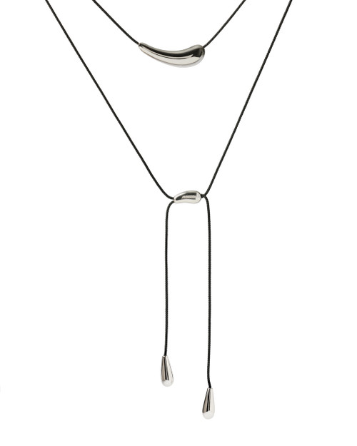PDPAOLA Orbit Cord Necklace Silver