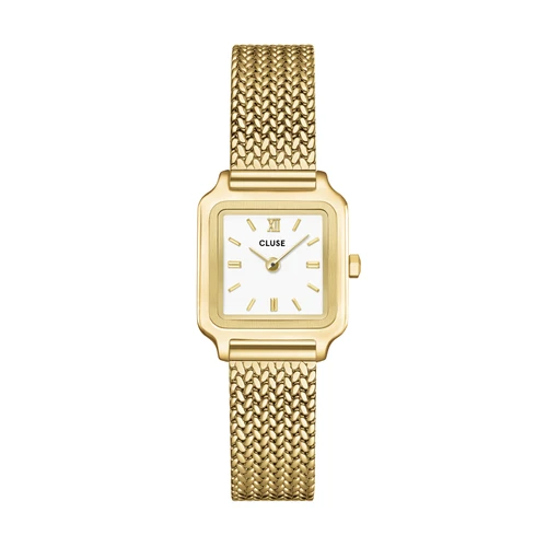 CLUSE Gracieuse Mini, Mesh, White, Gold Colour
