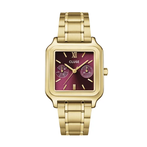 CLUSE Gracieuse Multifunction, Steel, Dark Cherry, Gold Colour