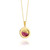 Rachel Jackson Small Deco Sun Amulet Birthstone Necklace Ruby Rachel Jackson Small Deco Sun Amulet Birthstone Necklace Ruby