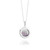 Rachel Jackson Small Deco Sun Amulet Birthstone Silver Necklace Tanzanite