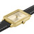 CLUSE Fluette Double Strap Black Leather/Gold Watch