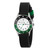 Tikkers Black/Green Dial Black Silicone Strap + Keychain