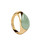 PDPAOLA Green Aventurine Luna Stamp Ring