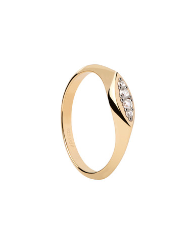 PDPAOLA Gala Stamp Gold Ring - Heart and Grace Pty Ltd