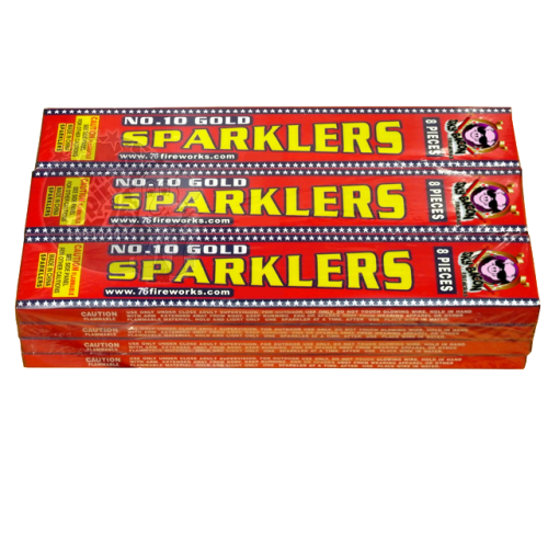 #10 Gold Sparklers Wire (24/12/8) (Pack)