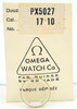 Omega PX5027 Plexi Watch Crystal With Yellow Tension Ring