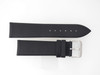 22 mm Black Saddle Leather Flat Grain Watch Band