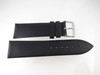 24mm Black Saddle Leather Flat Grain Watch Band