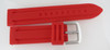 Red Silicone Rubber Watch Strap 24mm