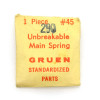 Gruen 290 Mainspring Watch Movement Part #45