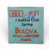 Bulova 6BS Ratchet Click Spring Part #31