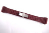 Red Rubber and Metal Watch Band