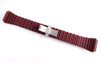 Red and Satin Metal Watch Band