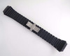 Black Metal and Rubber 31 mm Watch Band