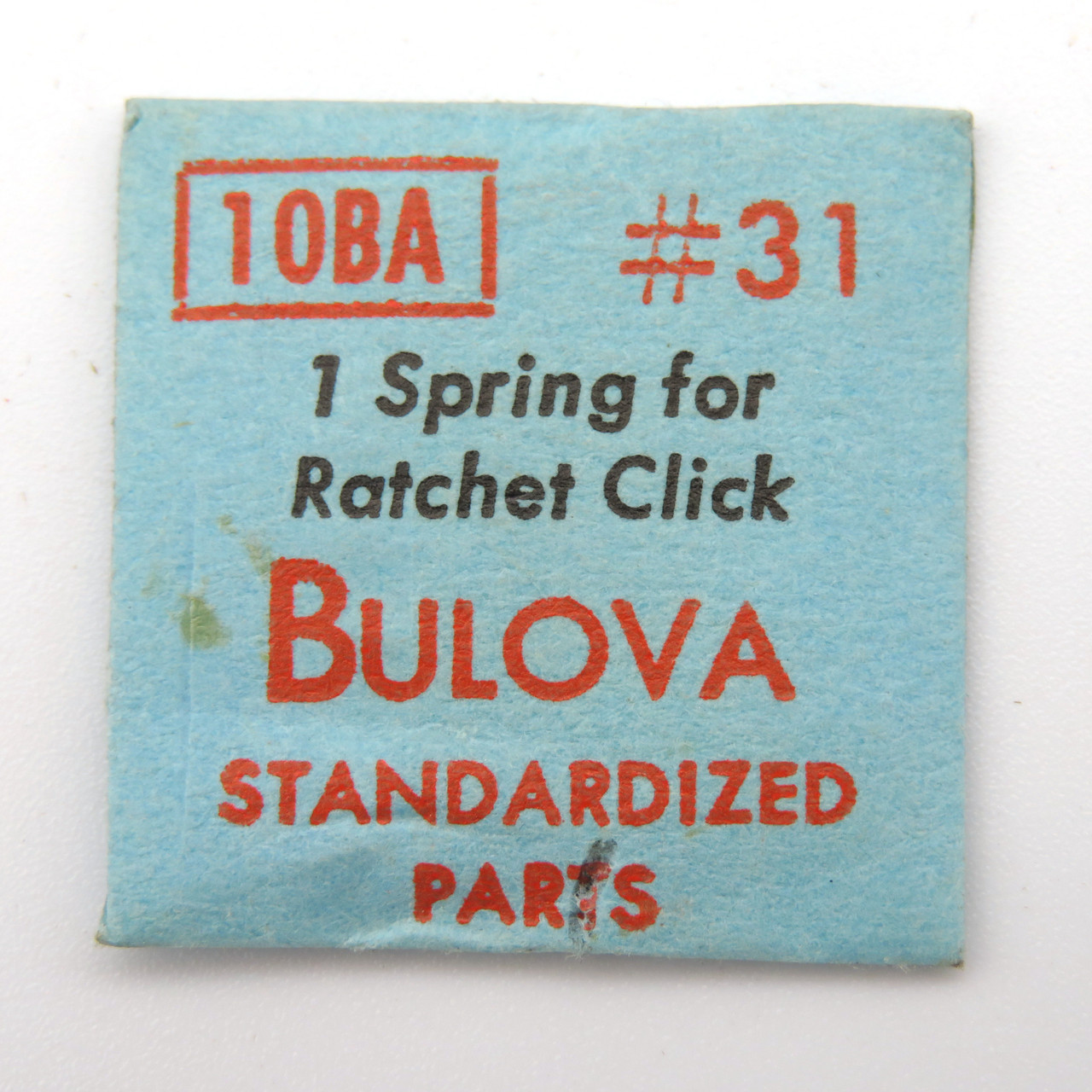 Bulova 10BA Spring For Ratchet Click Part #31