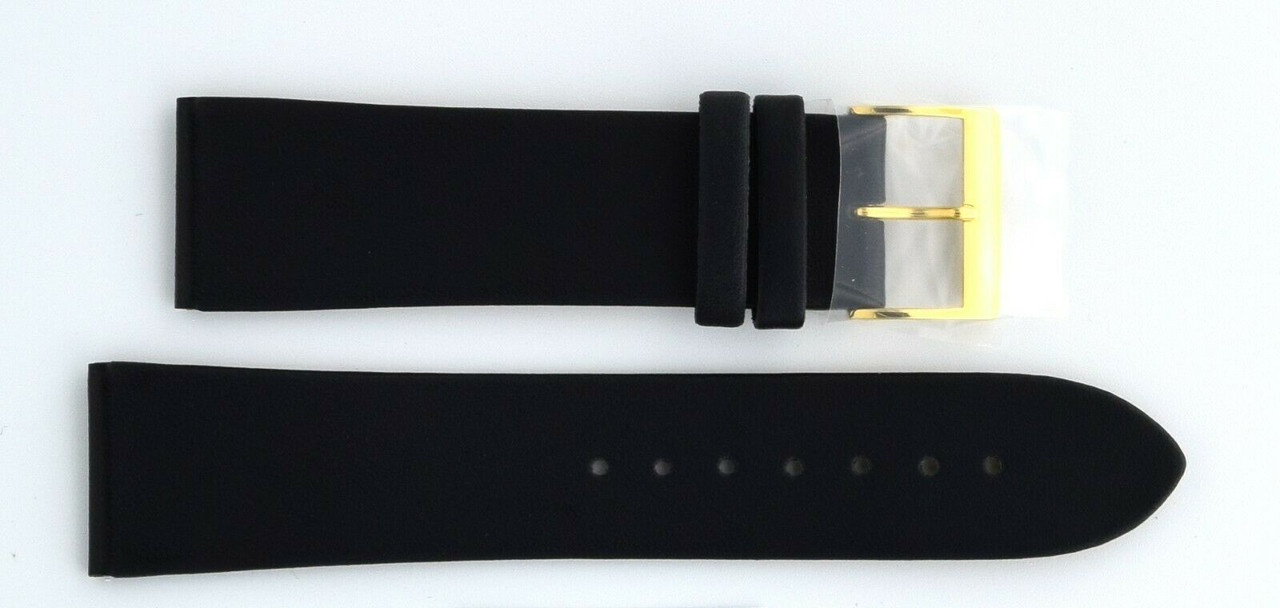 22mm Citizen Black Smooth Leather Watch Strap Band