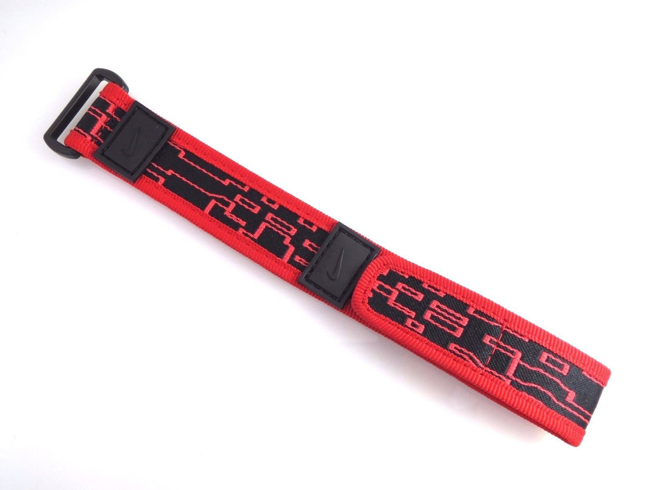 Red an Black Velcro Watch Strap