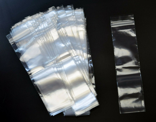 2 x 8 Inch Reclosable Zip Top Plastic Poly Bag 2 Mil Clear 100 Pieces