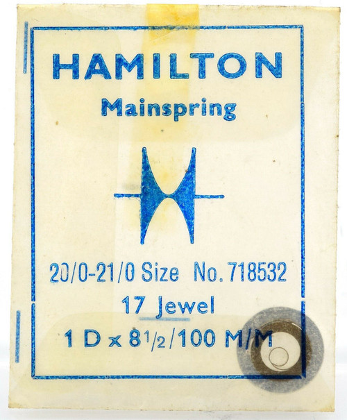 Hamilton 20/0 - 21/0 Size No. 718532 17 Jewel