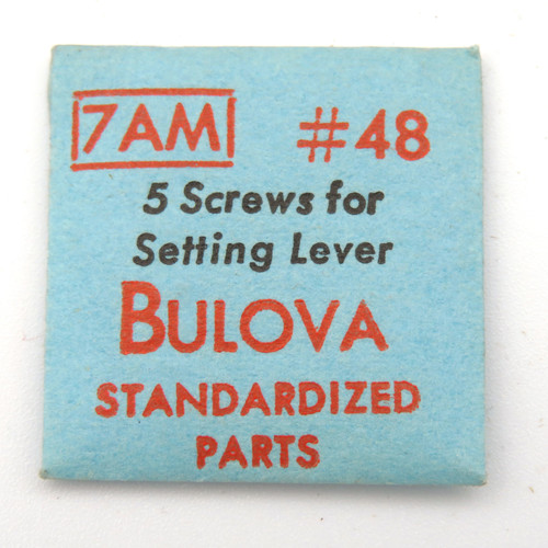 Bulova 7AM 5 Screws For Setting Lever Part # 48