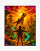 He Commands The Dinosaurs — Boys' Adventure Canvas Print, 11×14