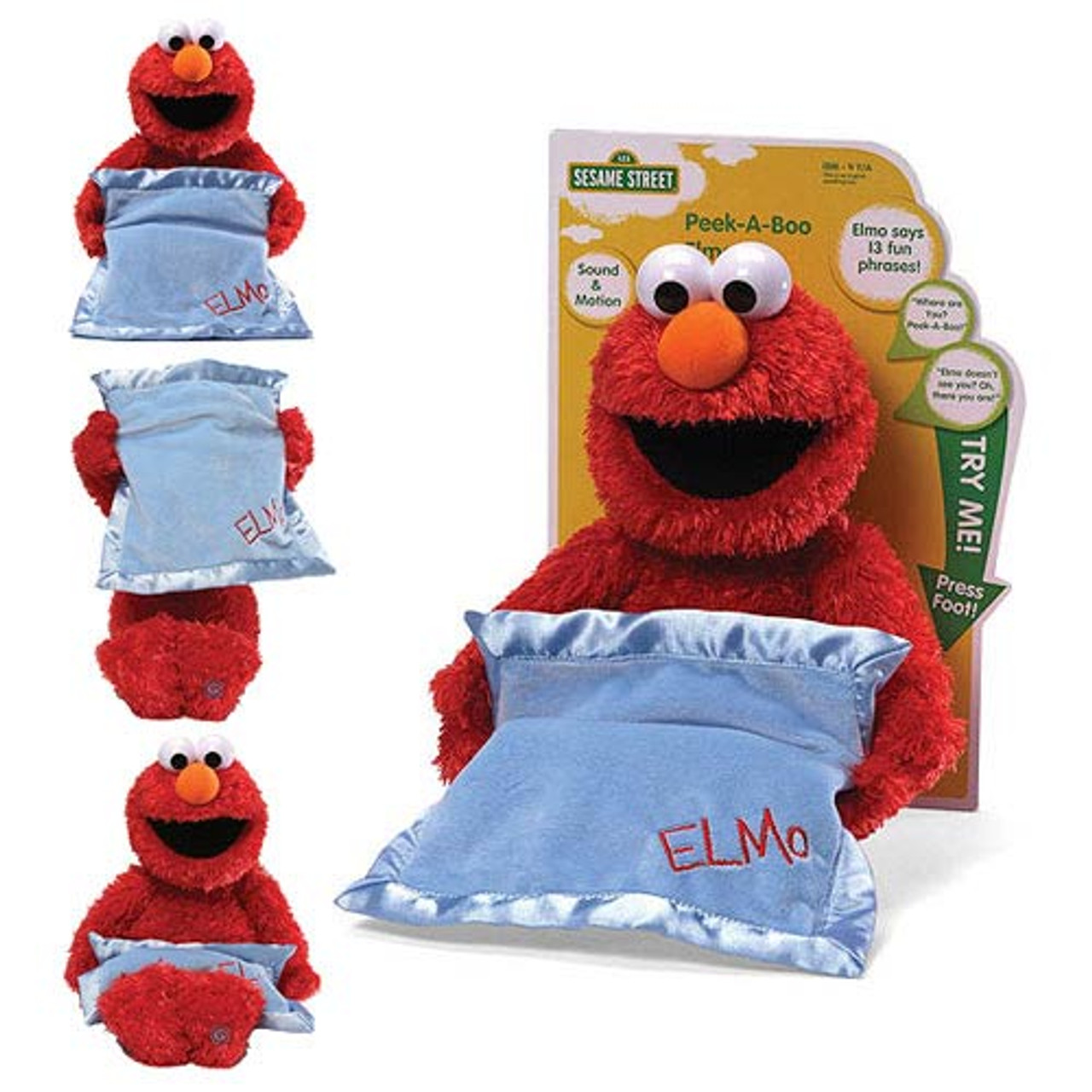 elmo plays peek a boo